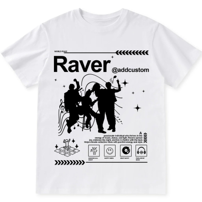Addcustom Raver Unisex Fit Cotton T-Shirt wearishow