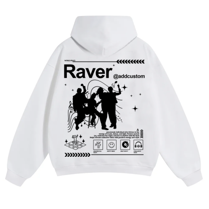 Addcustom Raver Unisex Solid Color Hoodie wearishow