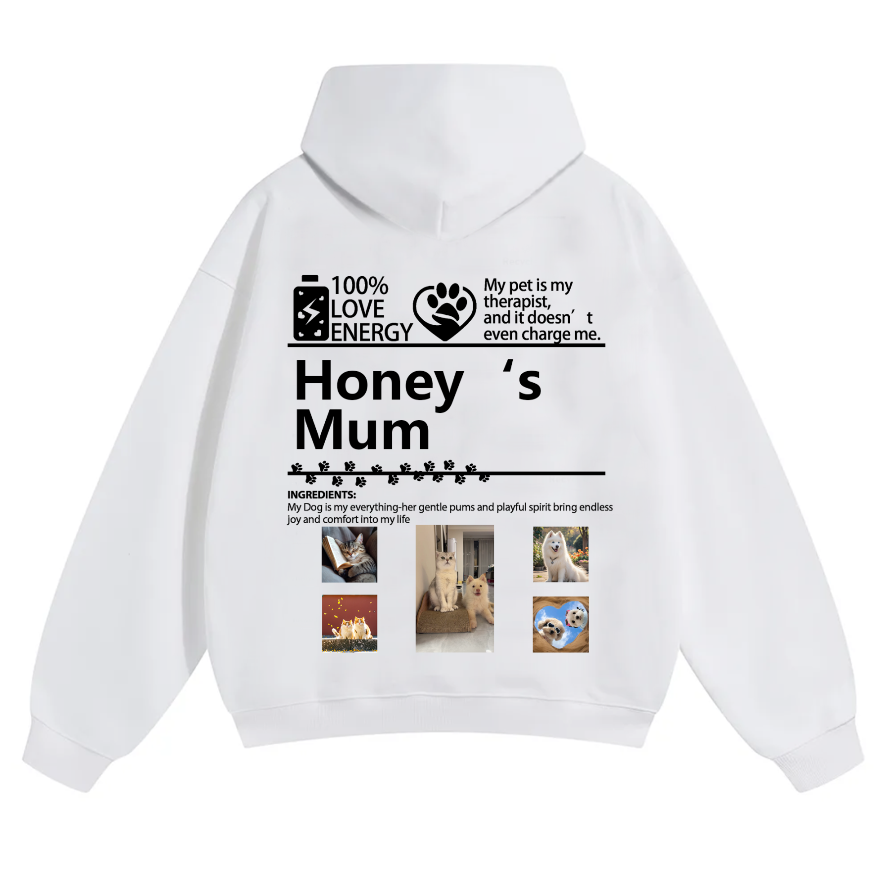 Pets Photos Creative Customized Unisex Hoodie