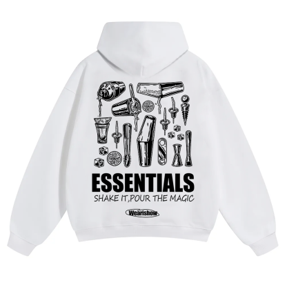 Bartender Essentials Unisex Solid Color Hoodie wearishow