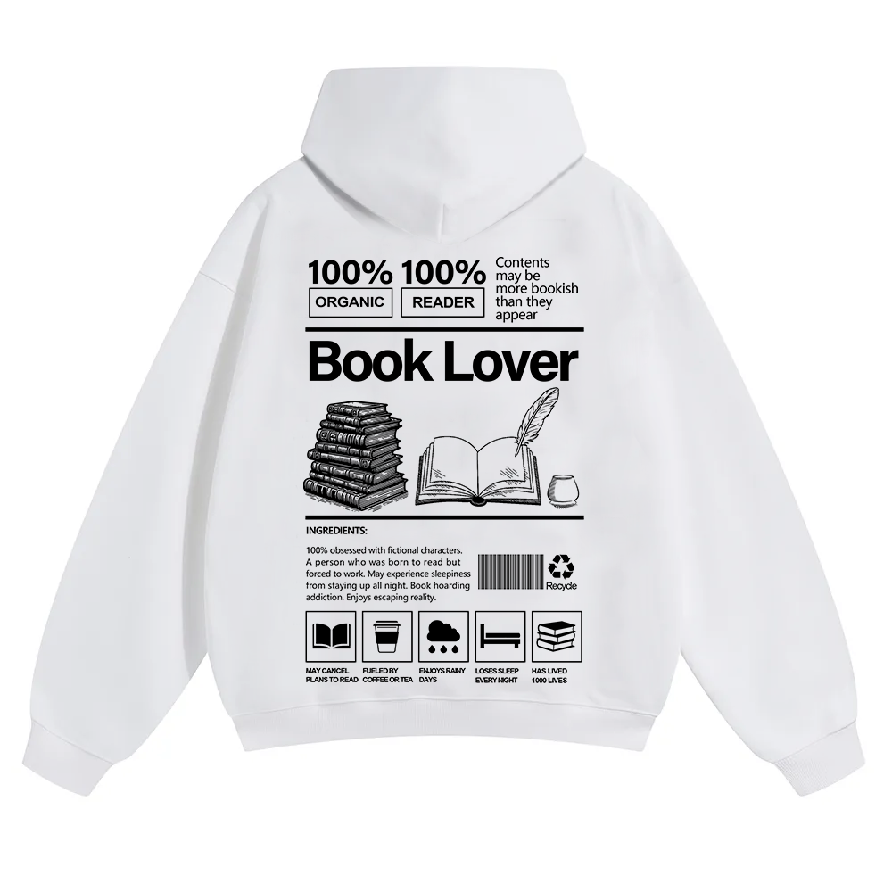 Book Lover Unisex Solid Color Hoodie wearishow