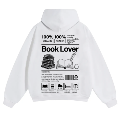 Book Lover Unisex Solid Color Hoodie wearishow