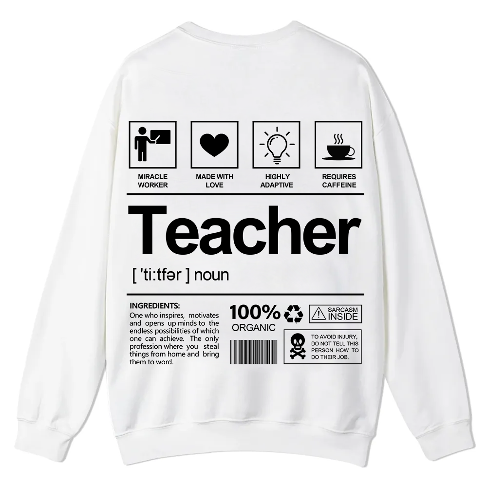 Teacher Casual Crewneck Sweatshirt wearishow