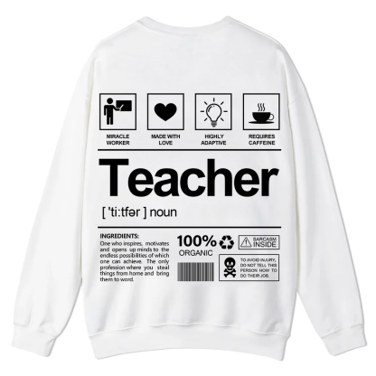 Teacher Casual Crewneck Sweatshirt wearishow