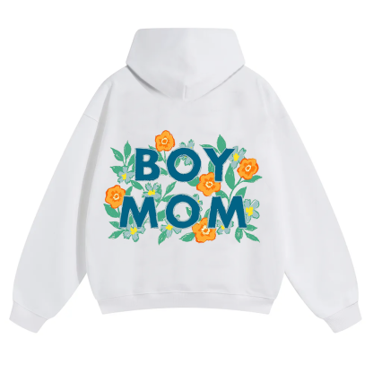 Boy Mom Unisex Solid Color Hoodie wearishow