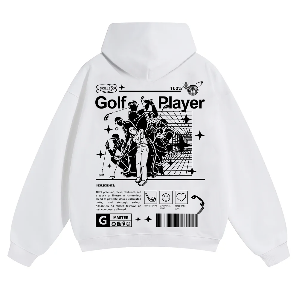 Golf Player Unisex Solid Color Hoodie wearishow