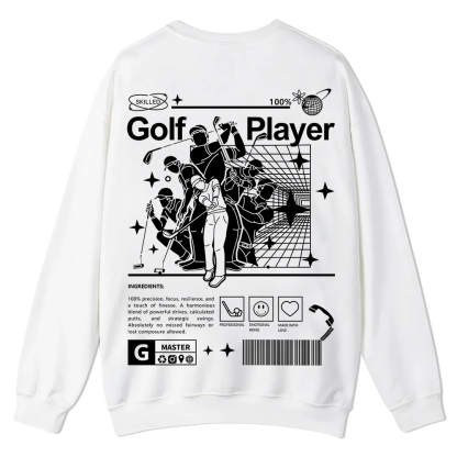 Golf Player Casual Crewneck Sweatshirt wearishow wearishow
