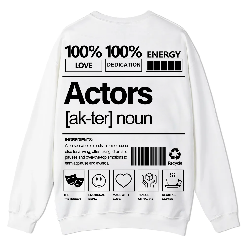 Actors Casual Crewneck Sweatshirt wearishow wearishow