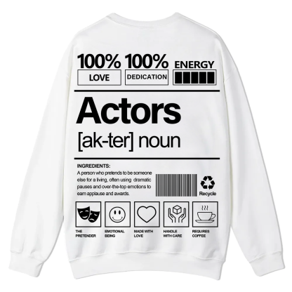 Actors Casual Crewneck Sweatshirt wearishow wearishow