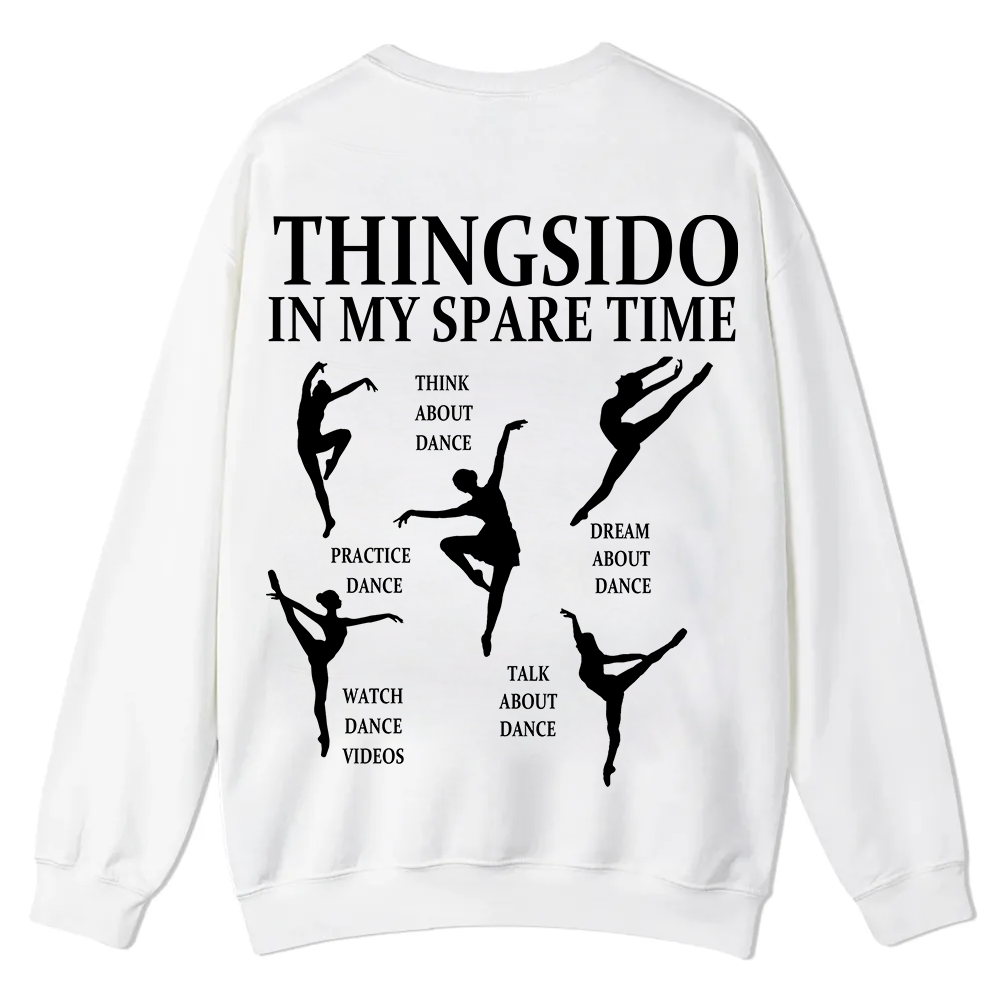 Thingsido In My Spare Time  Casual Crewneck Sweatshirt wearishow wearishow