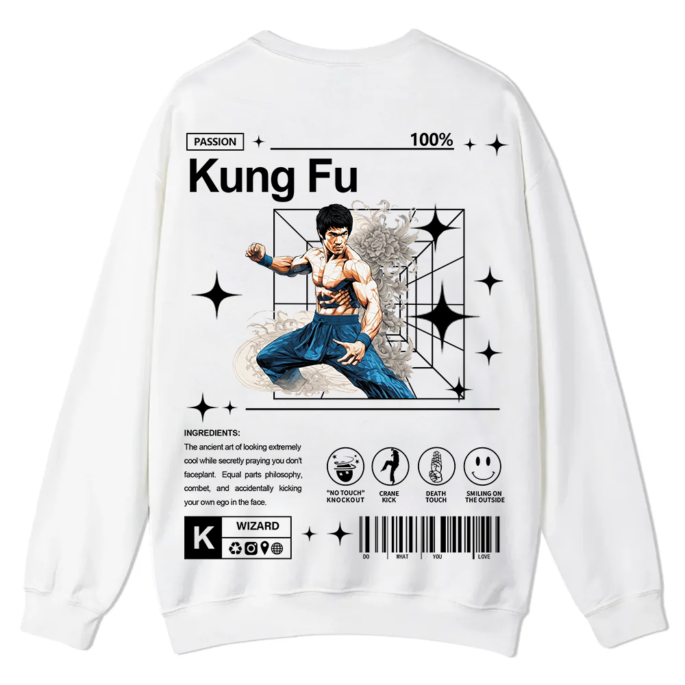 Kung Fu Casual Crewneck Sweatshirt wearishow wearishow