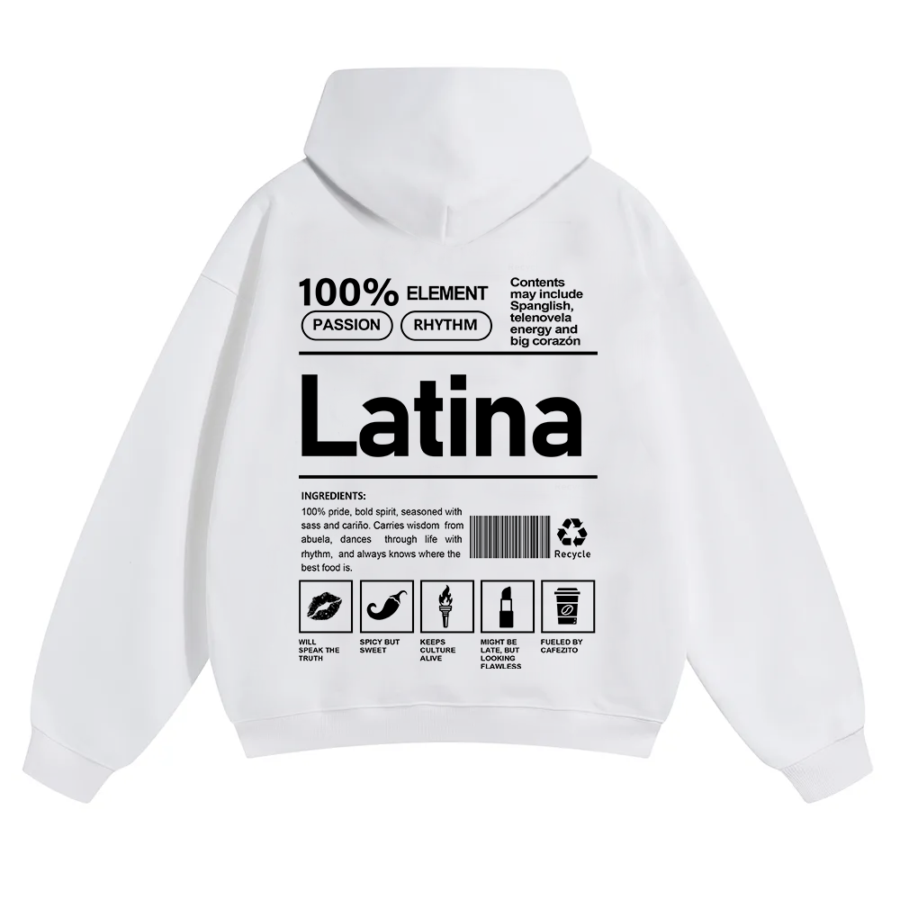 Latina Unisex Fit Color Hoodie wearishow