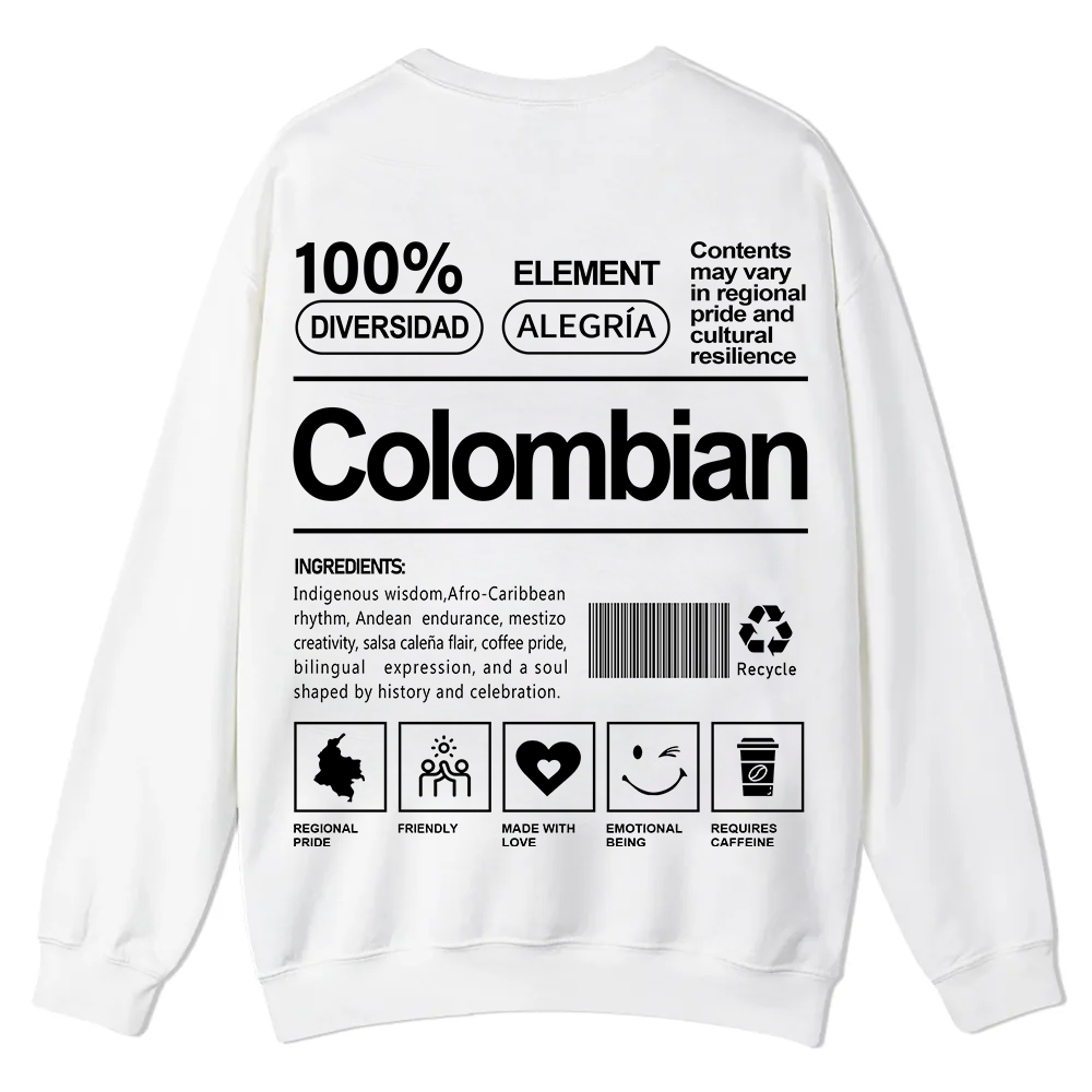 Colombian Unisex Fit  Casual Crewneck Sweatshirt wearishow