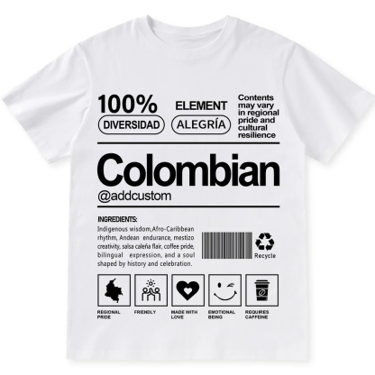 Colombian Addcustom Unisex Fit  Cotton T-Shirt wearishow