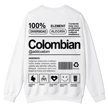 Colombian Addcustom Unisex Fit  Casual Crewneck Sweatshirt wearishow