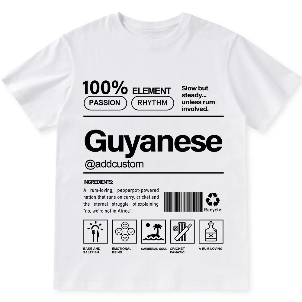 Guyanese Addcustom Unisex Fit  Cotton T-Shirt wearishow