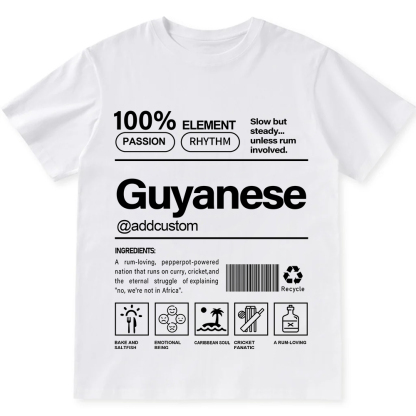 Guyanese Addcustom Unisex Fit  Cotton T-Shirt wearishow