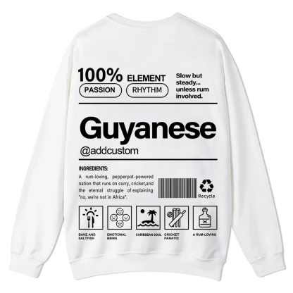 Guyanese Addcustom Unisex Fit  Casual Crewneck Sweatshirt wearishow