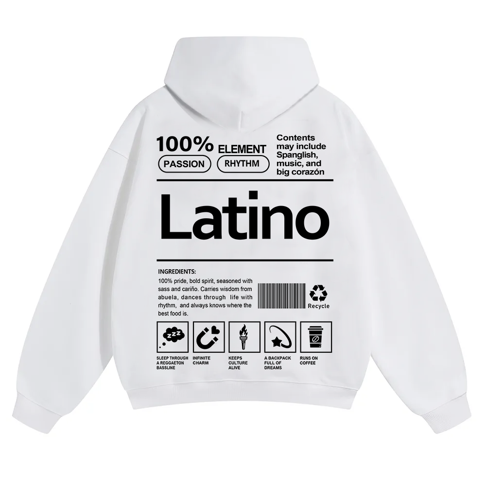 Latino Unisex Fit Color Hoodie wearishow