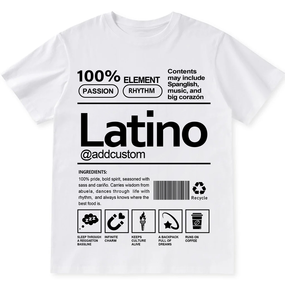 Latino Addcustom Unisex Fit  Cotton T-Shirt wearishow