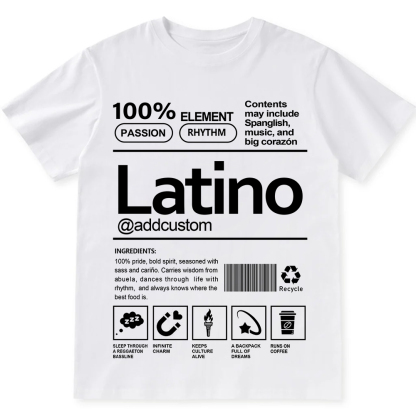Latino Addcustom Unisex Fit  Cotton T-Shirt wearishow