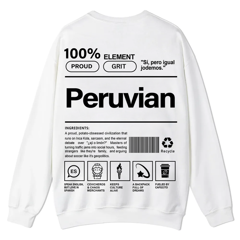 Peruvian Unisex Fit  Casual Crewneck Sweatshirt wearishow