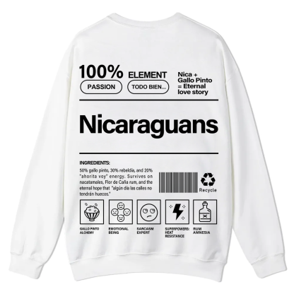 Nicaraguans Unisex Fit  Casual Crewneck Sweatshirt wearishow