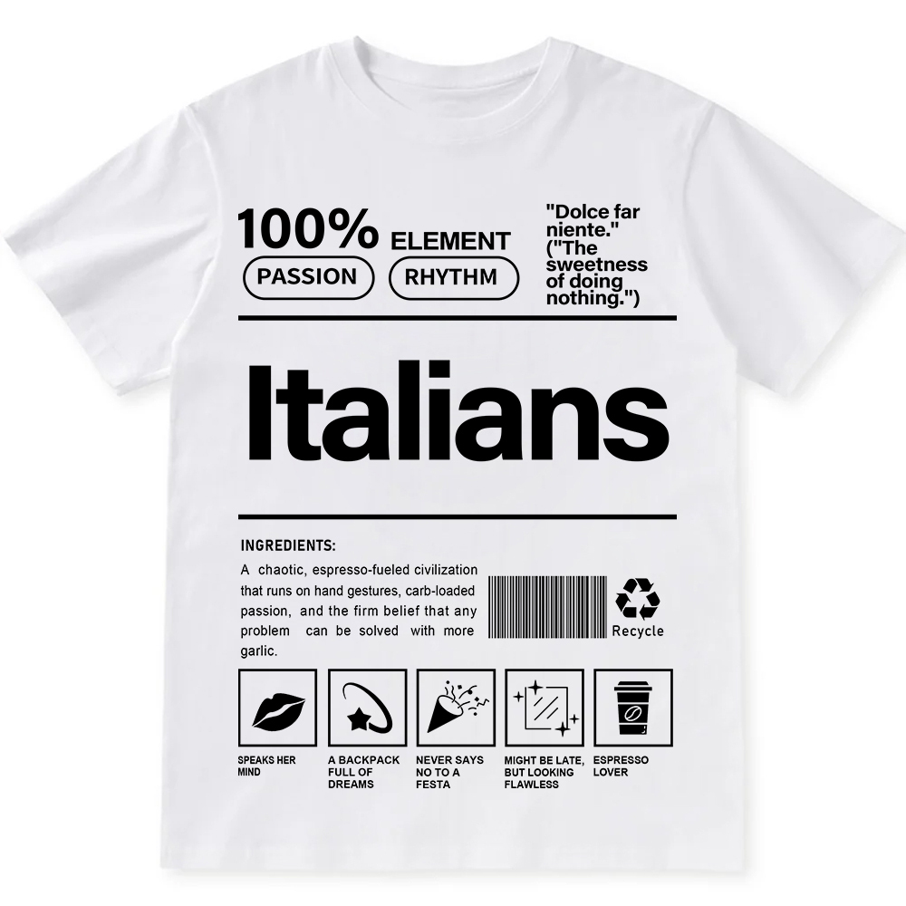 Italians Unisex Fit  Cotton T-Shirt wearishow