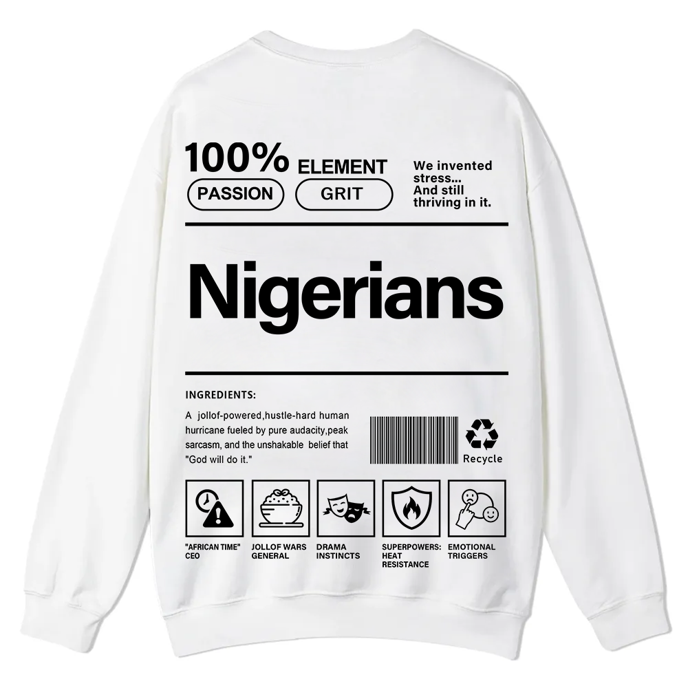 Nigerians Unisex Fit  Casual Crewneck Sweatshirt wearishow