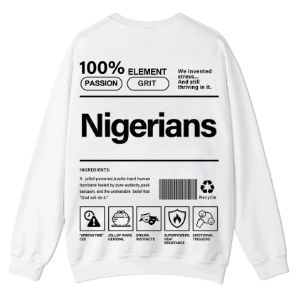 Nigerians Unisex Fit  Casual Crewneck Sweatshirt wearishow