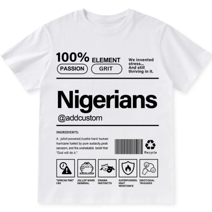 Nigerians Addcustom Unisex Fit  Cotton T-Shirt wearishow