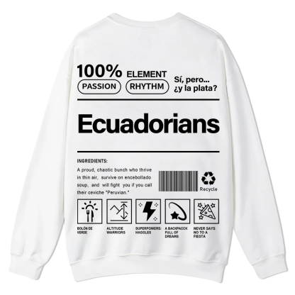Ecuadorians Unisex Fit  Casual Crewneck Sweatshirt wearishow