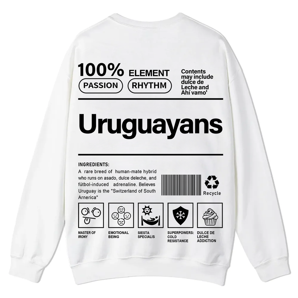 Uruguayans Unisex Fit  Casual Crewneck Sweatshirt wearishow