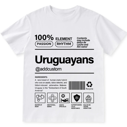 Uruguayans Addcustom Unisex Fit  Cotton T-Shirt wearishow