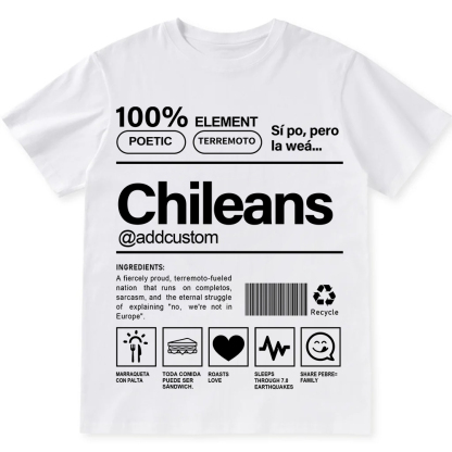 Chileans Addcustom Unisex Fit  Cotton T-Shirt wearishow
