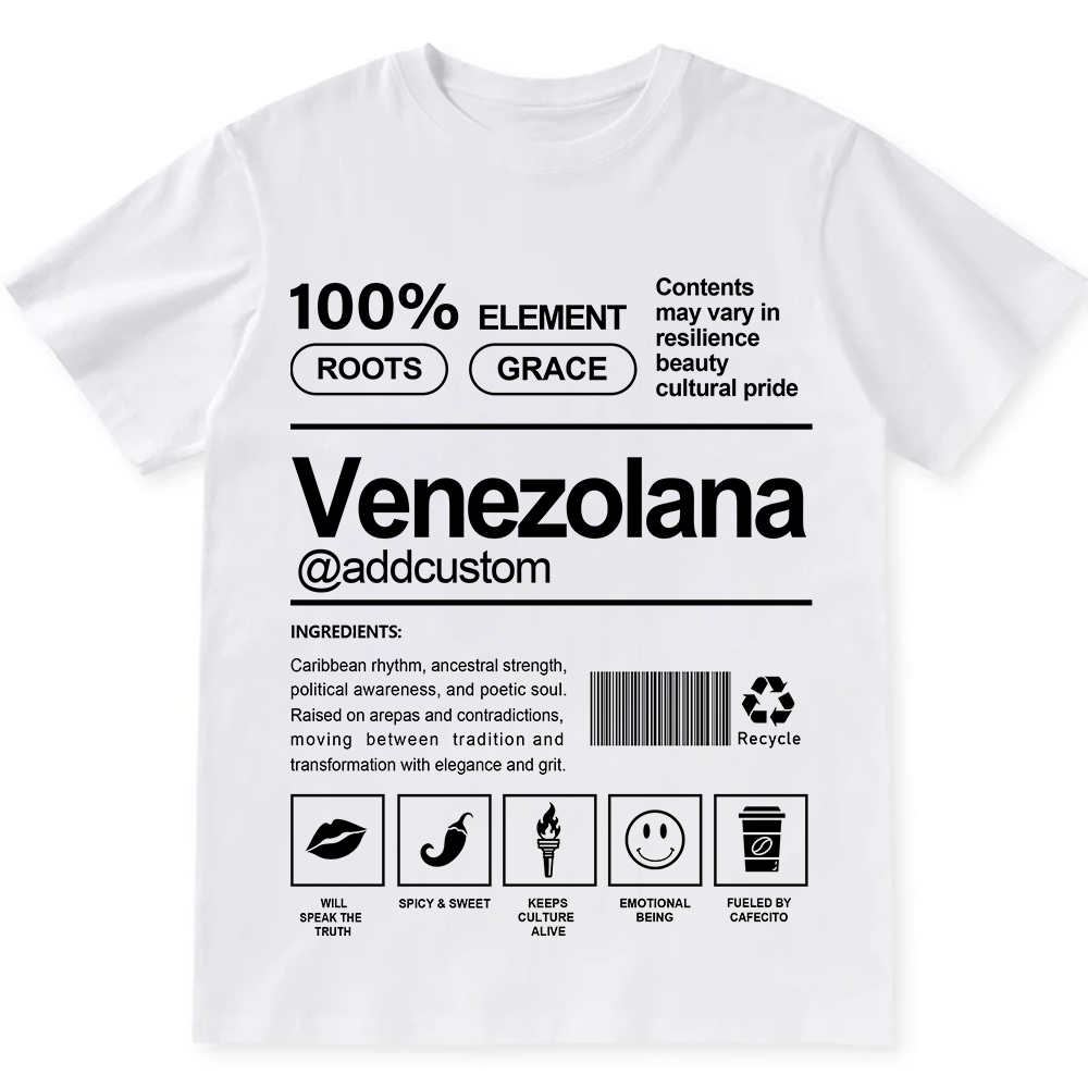 Venezolana Addcustom Unisex Fit  Cotton T-Shirt wearishow