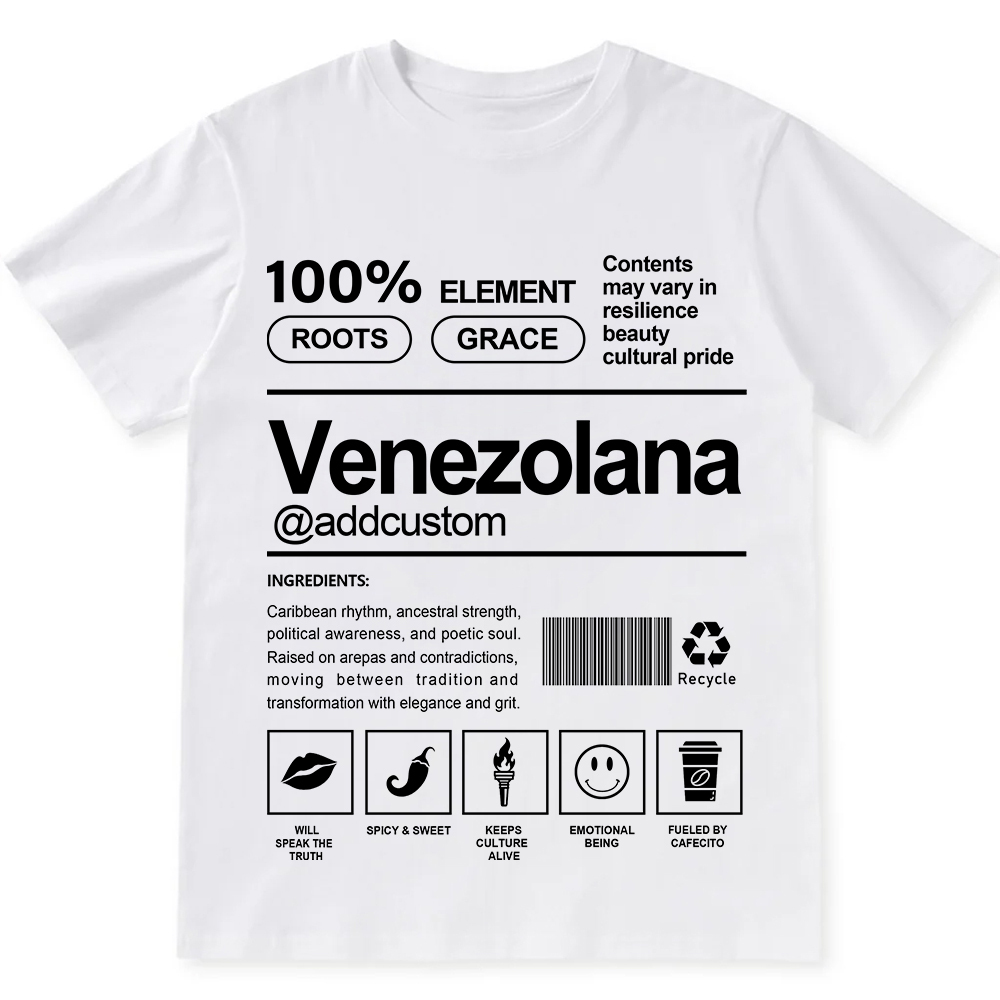 Venezolana Addcustom Unisex Fit  Cotton T-Shirt wearishow