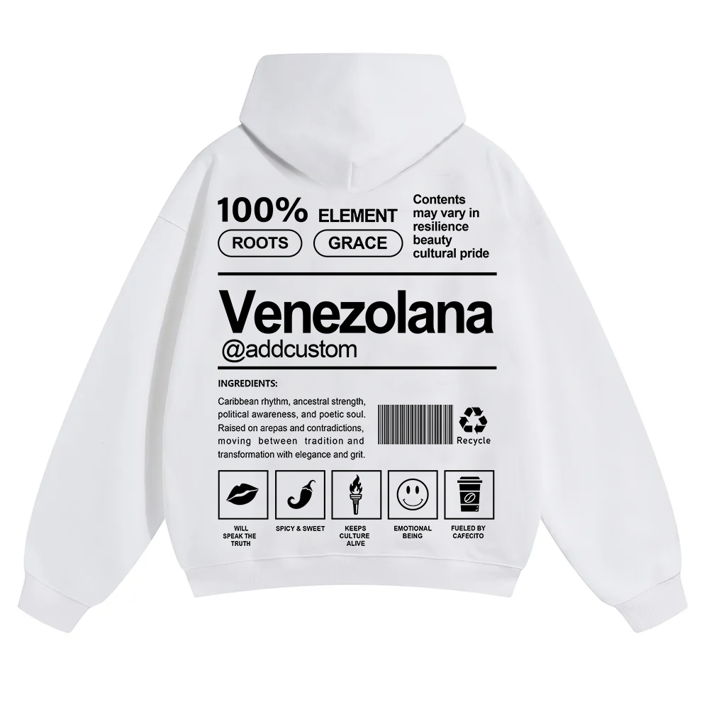 Venezolana Addcustom Unisex Fit Color Hoodie wearishow