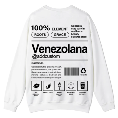 Venezolana Addcustom Unisex Fit  Casual Crewneck Sweatshirt wearishow