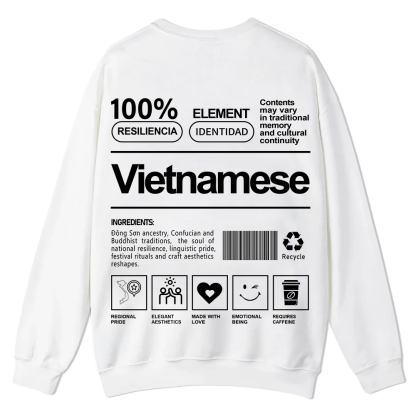 Vietnamese Unisex Fit  Casual Crewneck Sweatshirt wearishow