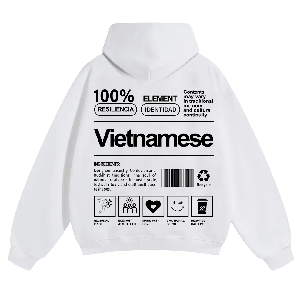 Vietnamese Unisex Fit Color Hoodie wearishow