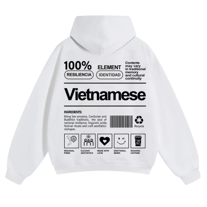 Vietnamese Unisex Fit Color Hoodie wearishow