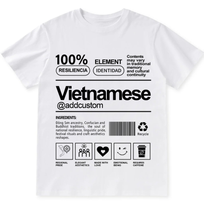 Vietnamese Addcustom Unisex Fit  Cotton T-Shirt wearishow