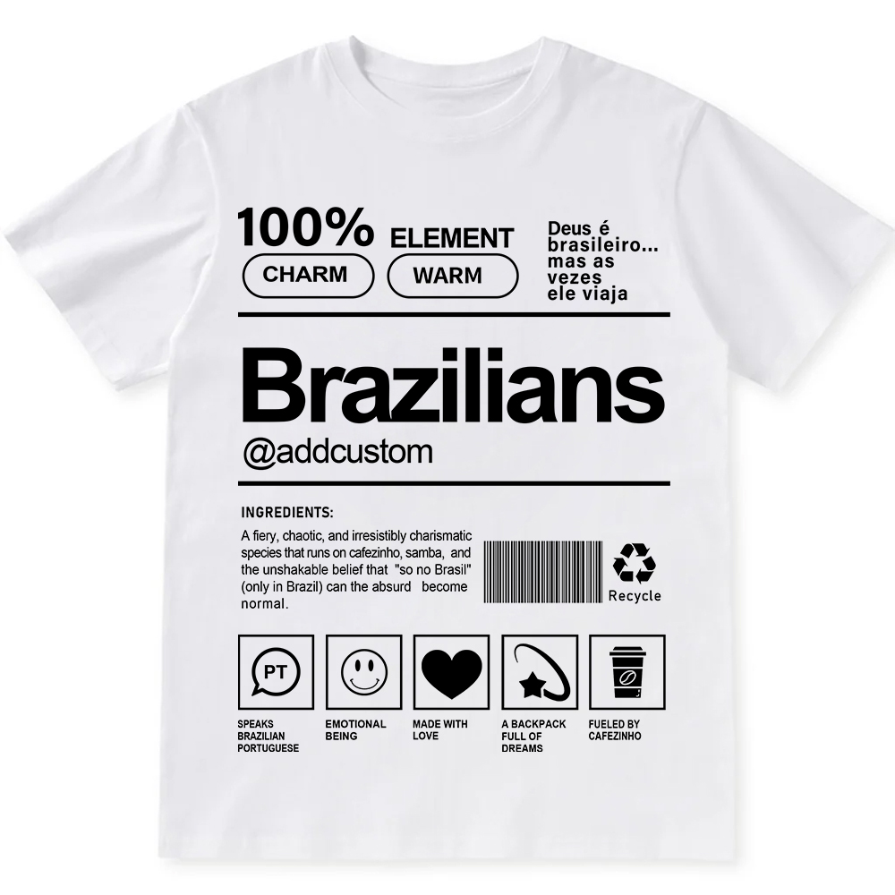 Brazilians Addcustom Unisex Fit  Cotton T-Shirt wearishow