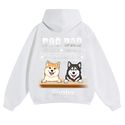 Dog Dad The Man The Myth The Snack Dealer - Personalized Custom Unisex Hoodie