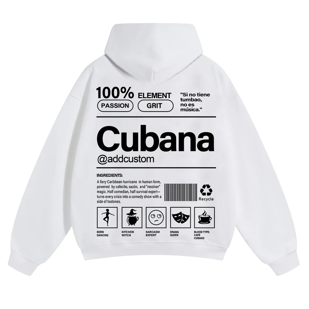 Cubana Addcustom Unisex Fit Color Hoodie wearishow