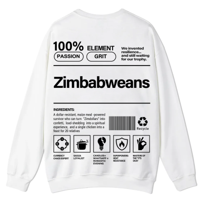 Zimbabweans Unisex Fit  Casual Crewneck Sweatshirt wearishow