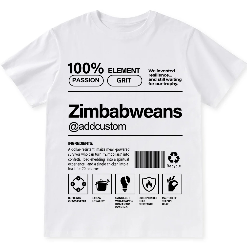 Zimbabweans Addcustom Unisex Fit  Cotton T-Shirt wearishow