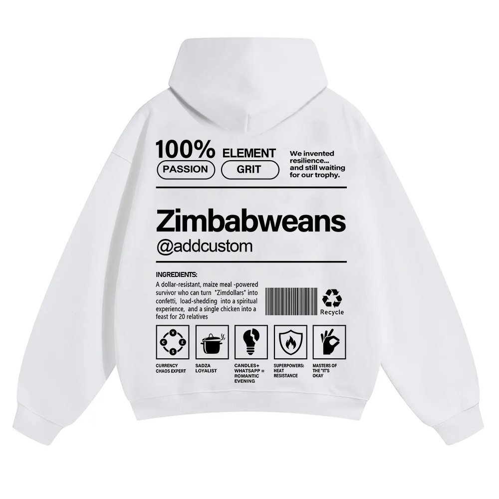 Zimbabweans Addcustom Unisex Fit Color Hoodie wearishow