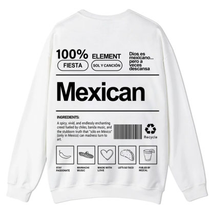 Mexican Unisex Fit  Casual Crewneck Sweatshirt wearishow